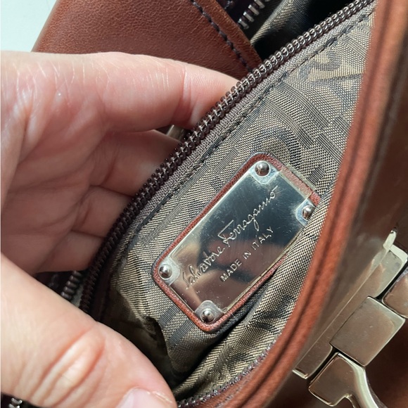 SOLD Deep Chocolate Brown Leather Salvatore Ferragamo Marisa - Picture 12 of 14